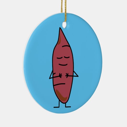 happybaked焼けるサツマイモのヤマイモのヤマイモのポテト セラミックオーナメント (右)