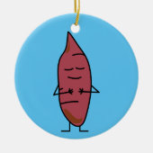 happybaked焼けるサツマイモのヤマイモのヤマイモのポテト セラミックオーナメント (正面)