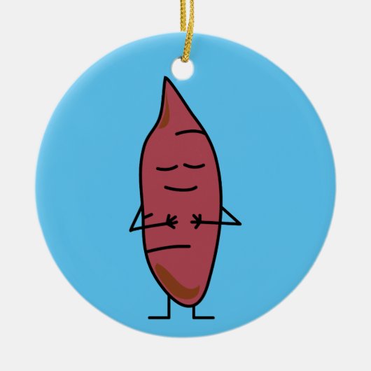 happybaked焼けるサツマイモのヤマイモのヤマイモのポテト セラミックオーナメント (正面)