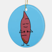 happybaked焼けるサツマイモのヤマイモのヤマイモのポテト セラミックオーナメント (左)