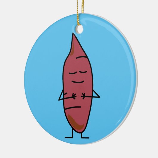 happybaked焼けるサツマイモのヤマイモのヤマイモのポテト セラミックオーナメント (左)