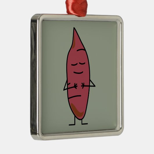 happybaked焼けるサツマイモのヤマイモのヤマイモのポテト メタルオーナメント (右)