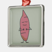 happybaked焼けるサツマイモのヤマイモのヤマイモのポテト メタルオーナメント (左)