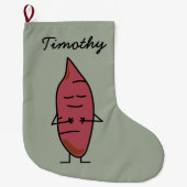 happybaked焼けるサツマイモのヤマイモのヤマイモのポテト ラージクリスマスストッキング (正面)