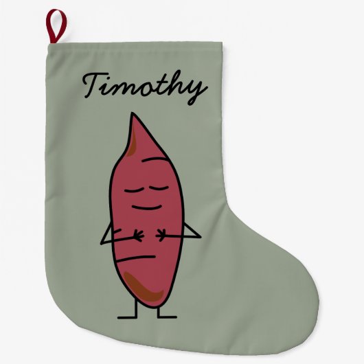 happybaked焼けるサツマイモのヤマイモのヤマイモのポテト ラージクリスマスストッキング (正面)