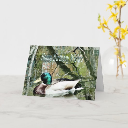 HappyBirthdayのマガモは中の単語を変えるカードできます カード (黄色い花)