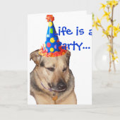 HappyBirthdayの生命はパーティー…です カード (黄色い花)