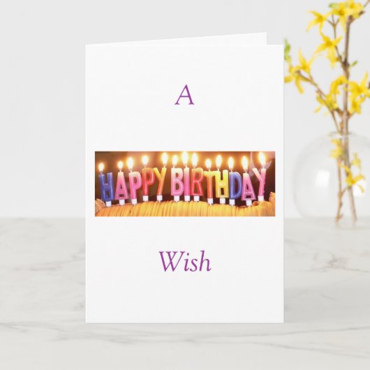 Happybirthdayの願い カード (黄色い花)