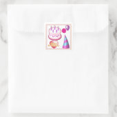 HappyBIRTHDAYケーキバルーン装飾 スクエアシール (バッグ)