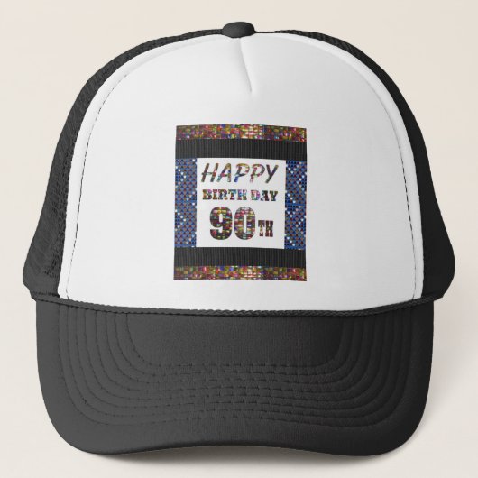 happybirthdayハッピーバースデー90 90第90 キャップ (正面)