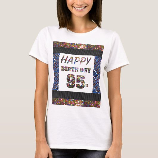 happybirthdayハッピーバースデー95 95第95 tシャツ (正面)