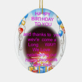 HappyBirthday To you セラミックオーナメント (右)