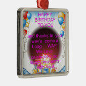 HappyBirthday To you メタルオーナメント (右)