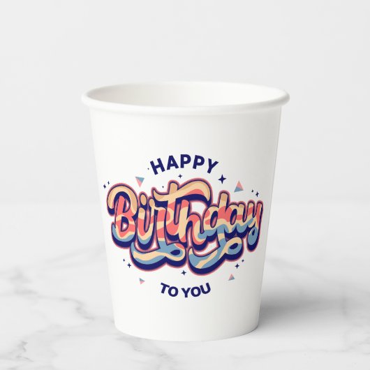 #HappyBirthday #TypographyArt #BirthdayTypography 紙コップ (裏面)
