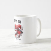 HappyDay日が差すことのロゴカジュアル&感動的 コーヒーマグカップ (正面右)