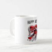 HappyDay日が差すことのロゴカジュアル&感動的 コーヒーマグカップ (正面左)