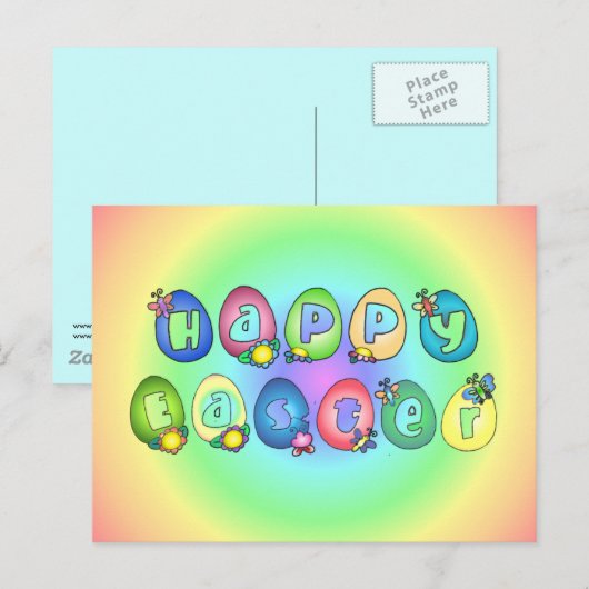 happyeaster3 シーズンポストカード (正面/裏面)