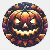 HappyHalloween ラウンドシール (正面)