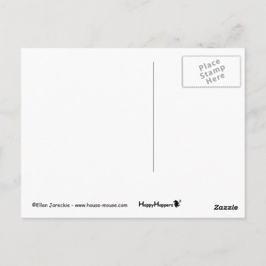 HappyHoppers®はがき ポストカード (裏面)
