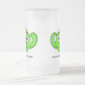 Happykinの基本的なマグ フロストグラスビールジョッキ (中央)