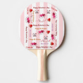 HappyValentine's Day Ping Pong PaddleCouple Hearts 卓球ラケット (正面)