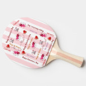 HappyValentine's Day Ping Pong PaddleCouple Hearts 卓球ラケット (横)