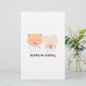 HappyWedding 便箋 (スタンド正面)