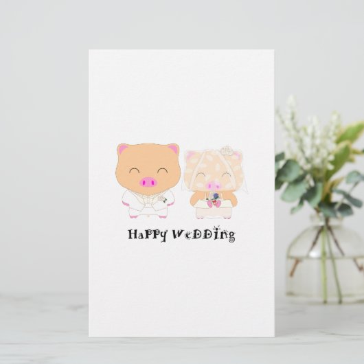 HappyWedding 便箋 (スタンド正面)