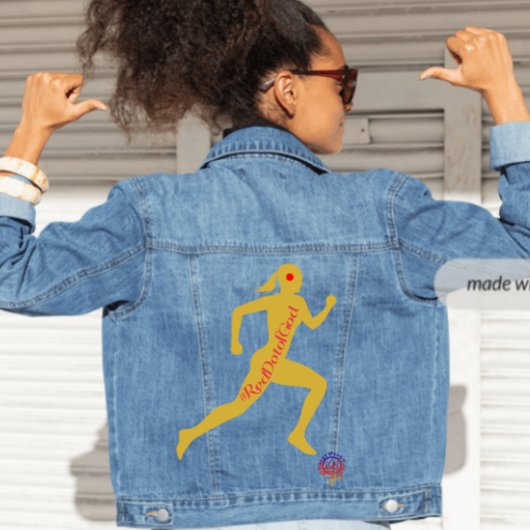 HappyWork神クリスチャンの赤い点 デニムジャケット