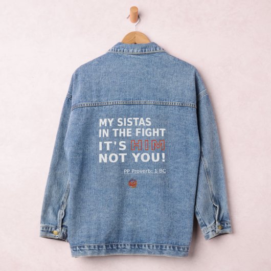 HappyWorkTそれは彼ではないPP諺Tシャツ デニムジャケット (ハンガー)