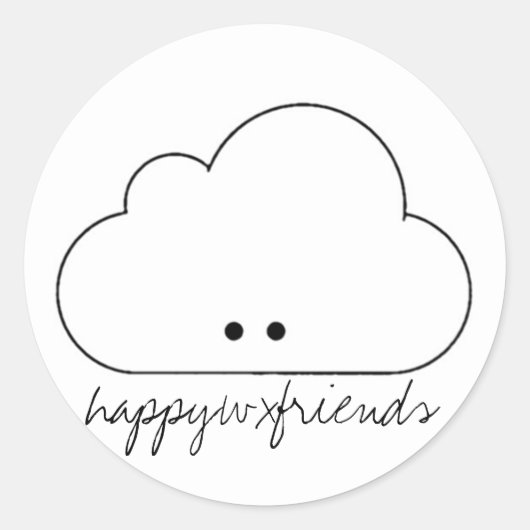 happywxfriend !!! ラウンドシール (正面)