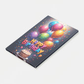 Hapy Birthday Cake Post-It Notes ポストイット (アングル)