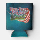 Har-Ber Village and flag Can Cooler2026 缶クーラー (正面)
