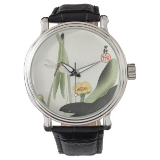 hara koson's Japanese painting watch,小原古邨の日本画 腕時計
