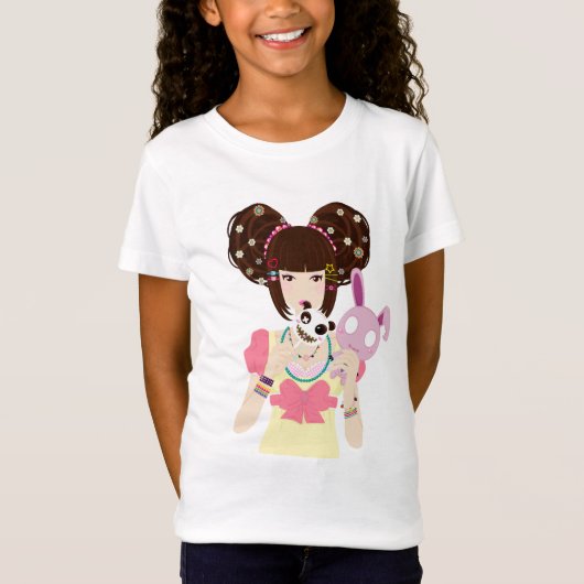 Harajukuの女の子ユリコ Tシャツ (正面)