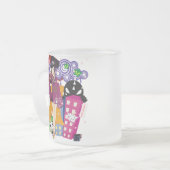 Harajukuの町のAyaka フロストグラスマグカップ (正面左)