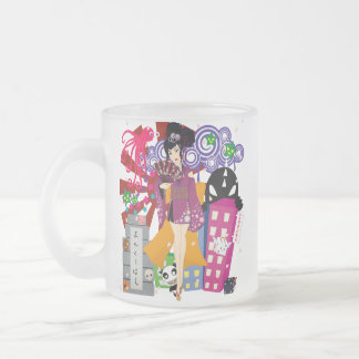 Harajukuの町のAyaka フロストグラスマグカップ