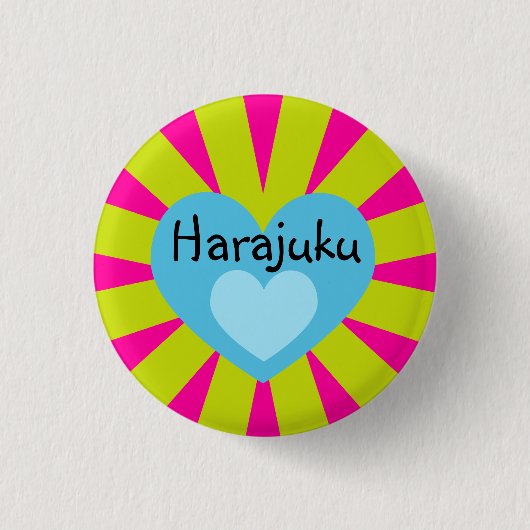 Harajuku愛ボタン 缶バッジ (正面)
