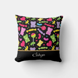 Harajuku Aesthetic Kawaii Candy Pattern クッション
