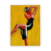Harald Giersing, Dancer on Yellow Background, 1920 マグネット (縦)