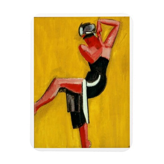 Harald Giersing, Dancer on Yellow Background, 1920 マグネット (縦)