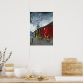 Harald Sohlberg Street in Røros ポスター (キッチン)