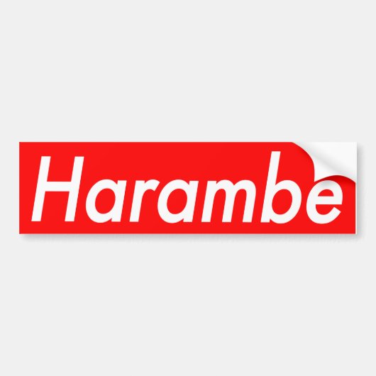 Harambeのステッカー バンパーステッカー (正面)