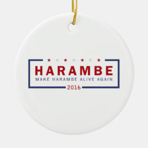 Harambeを生きたように再度して下さい セラミックオーナメント