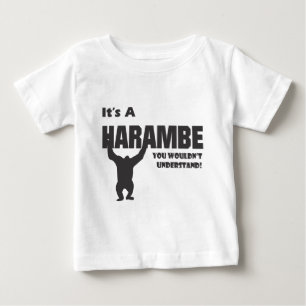 Harambeテナガザル猿 ベビーTシャツ