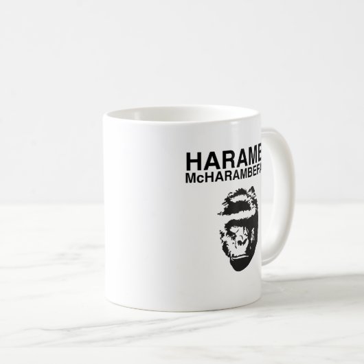 Harambe McHarambeface コーヒーマグカップ (正面右)