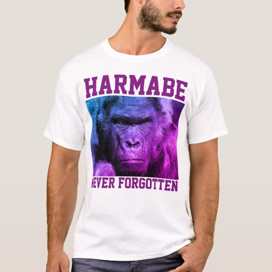 HARAMBE NEVER 忘れ Tシャツ (正面)