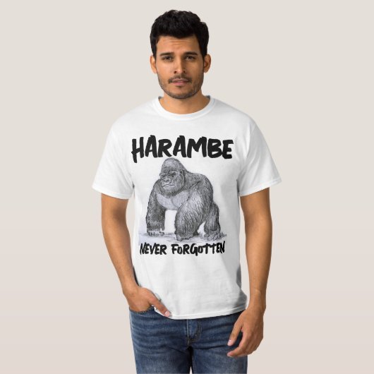 HARAMBE zoo GORILLA Tシャツ (正面フル)