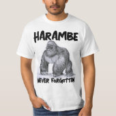 HARAMBE zoo GORILLA Tシャツ (正面)