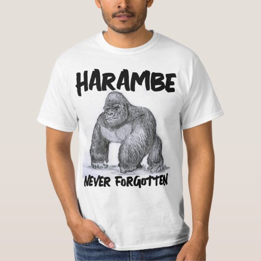 HARAMBE zoo GORILLA Tシャツ (正面)